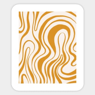 Abstract Boho Yellow Earthy Pattern Sticker